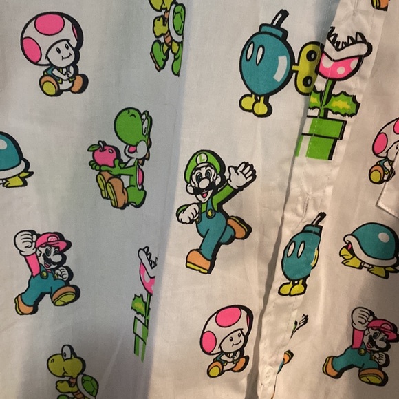 Nintendo Shirts Super Mario Official Nintendo Button Updown Polo